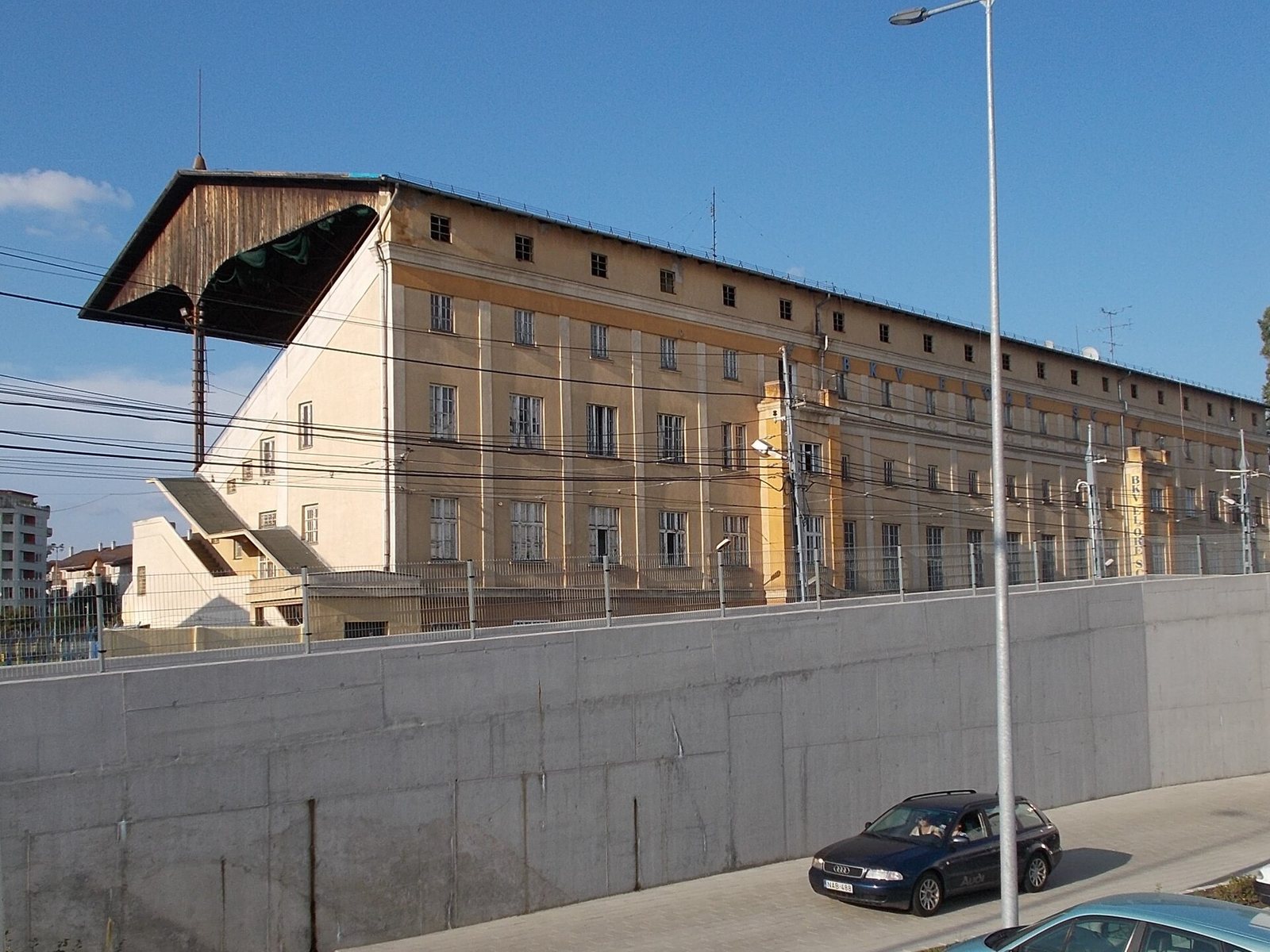An open grandstand at a small football stadium